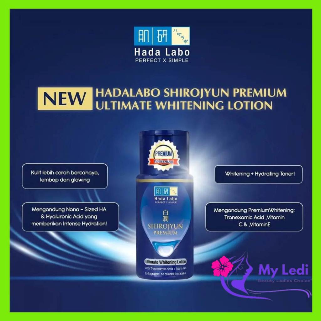 Hada Labo Shirojyun Premium Ultimate Whitening Lotion 100ml - Hadalabo Hydrating Toner - MyLedi