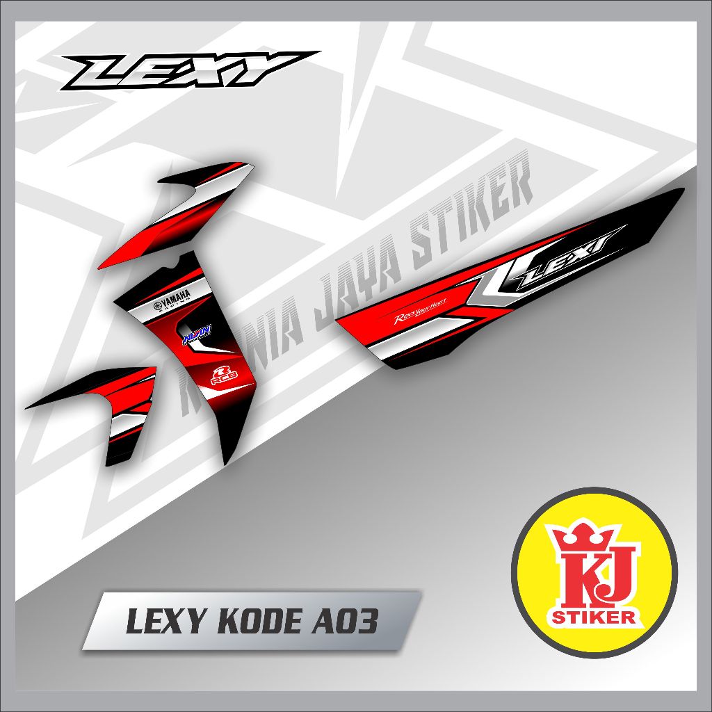 Stiker Motor LEXI Stiker Striping Motor LEXI Kode A03
