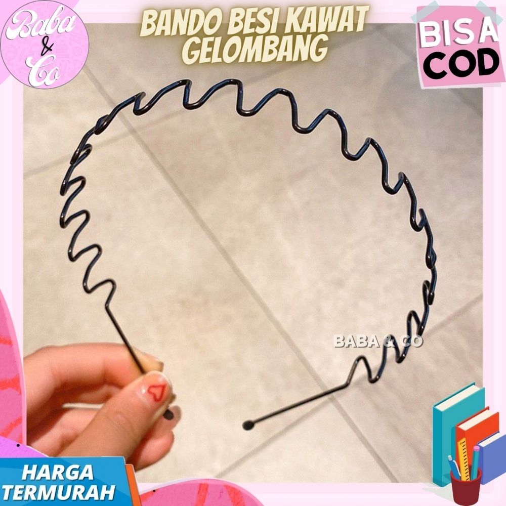 BANDO KAWAT HITAM PRIA BANDO COWO BANDO SIRKAM KAWAT BANDO GELOMBANG PRIA WANITA BANDO BESI MURAH