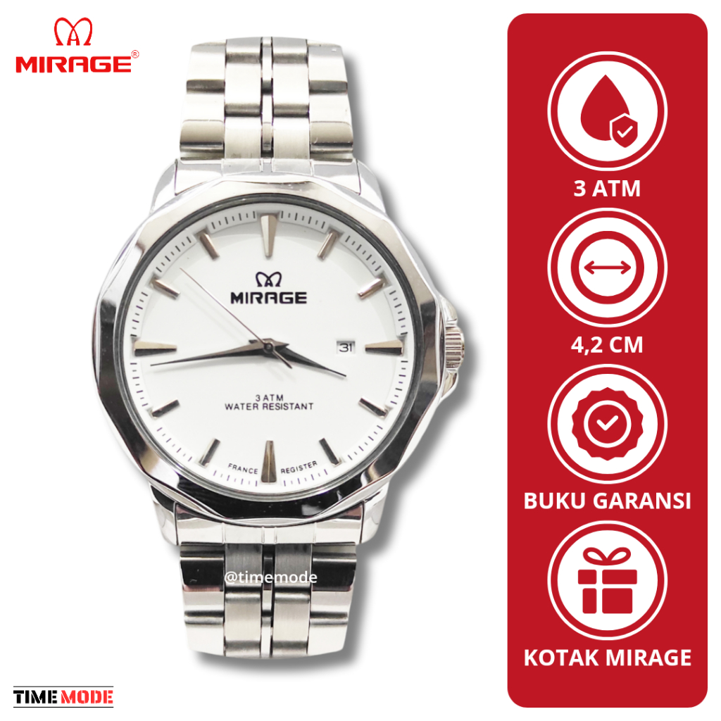 MIRAGE Jam Tangan Pria Mirage Original 8783 BRP M Tanggal Analog