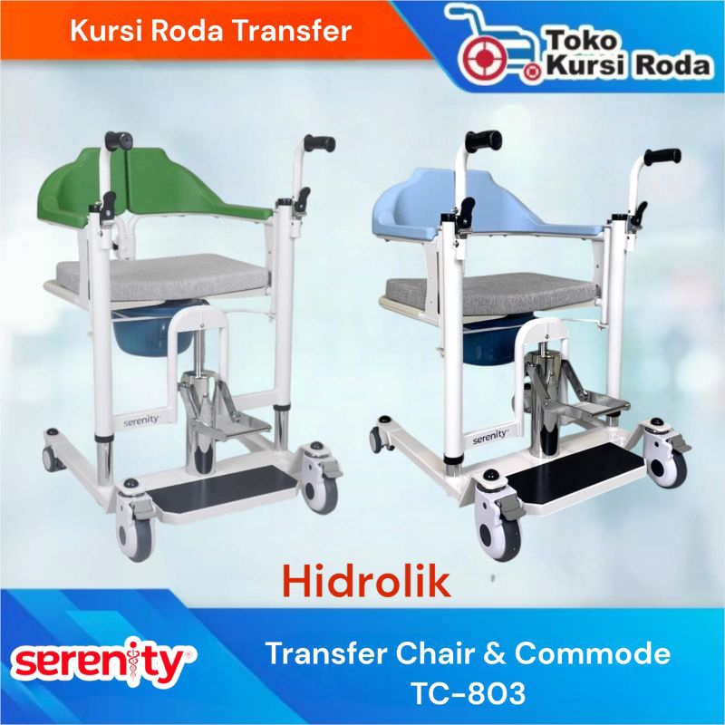 Serenity Transfer Chair & Commode TC-803 / Kursi Roda Transfer BAB HIDROLIK