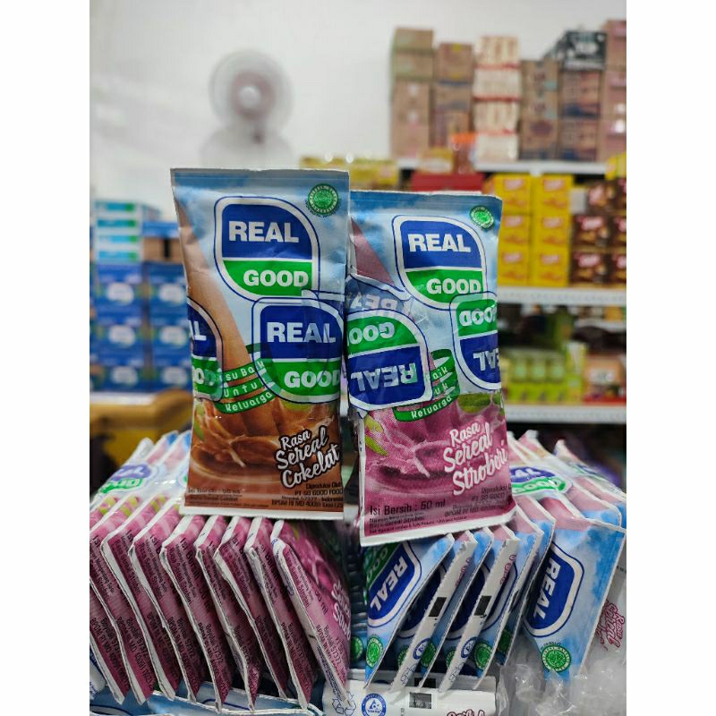 

Real Good Susu Bantal Rasa Coklat, Strawberry 50ml ( isi 10 pcs)