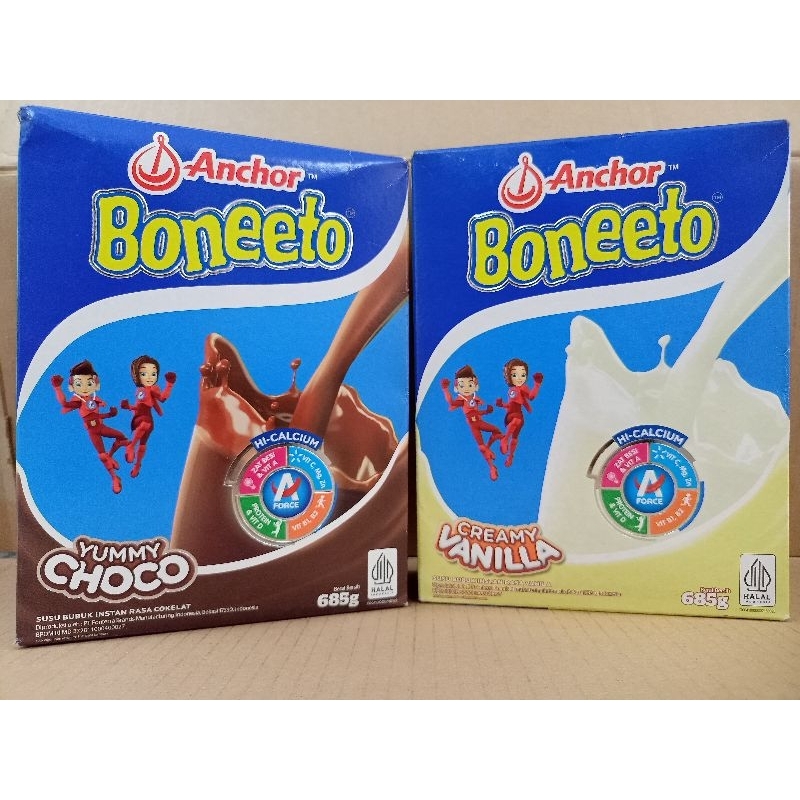 

Boneeto varian rasa yummy choco dan creamy vanila berat 685g