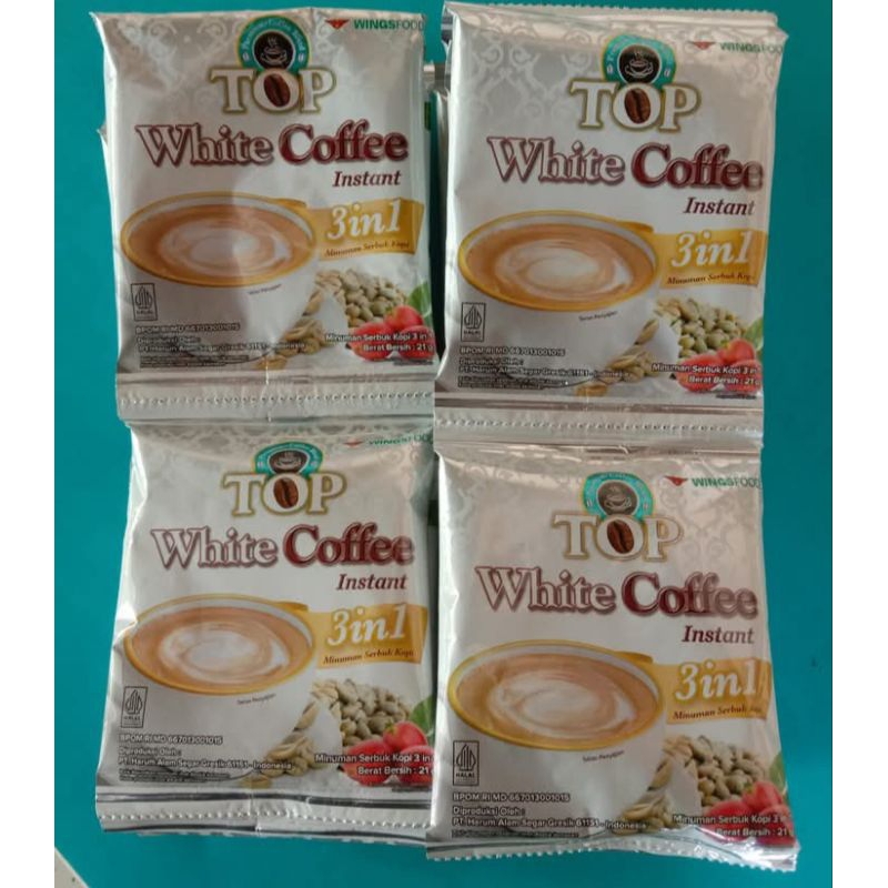 

TOP WHITE COFFEE 21gr isi 12 SACHET PER RENTENG