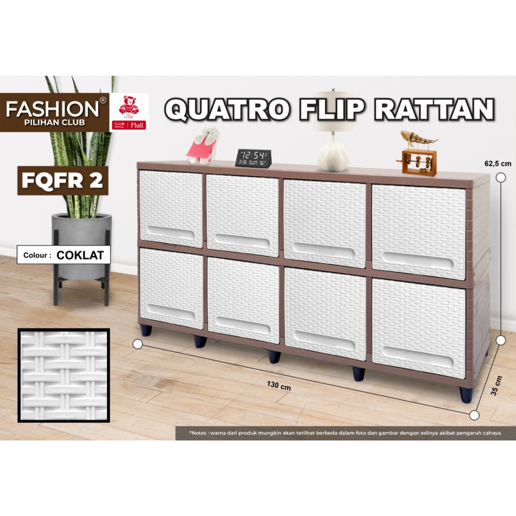 Plastik Fashion Quatro - Rak Tv Minimalis - Almari Plastik Modern - Lemari Rak Tv 43 50 Inch
