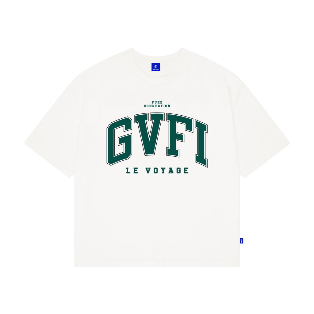 [ORI] GVFI Oversize T-Shirt LV Pure White I Kaos Pria/Wanita I Heavyweight Cotton Breeze-fit 20s 250