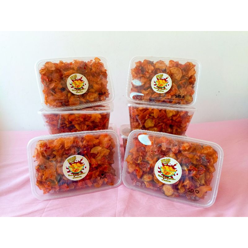 

KERIPIK KENTANG BALADO PEDAS MANIS 1000ML ASLI CABAI 250gr