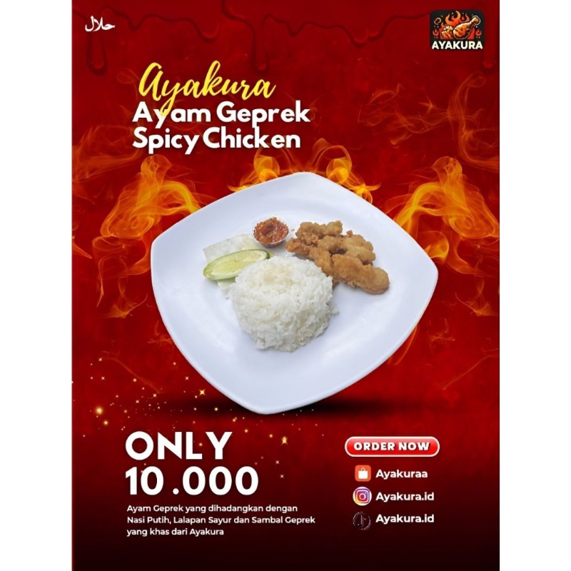 

Ayakura Ayam Geprek Spicy Chicken