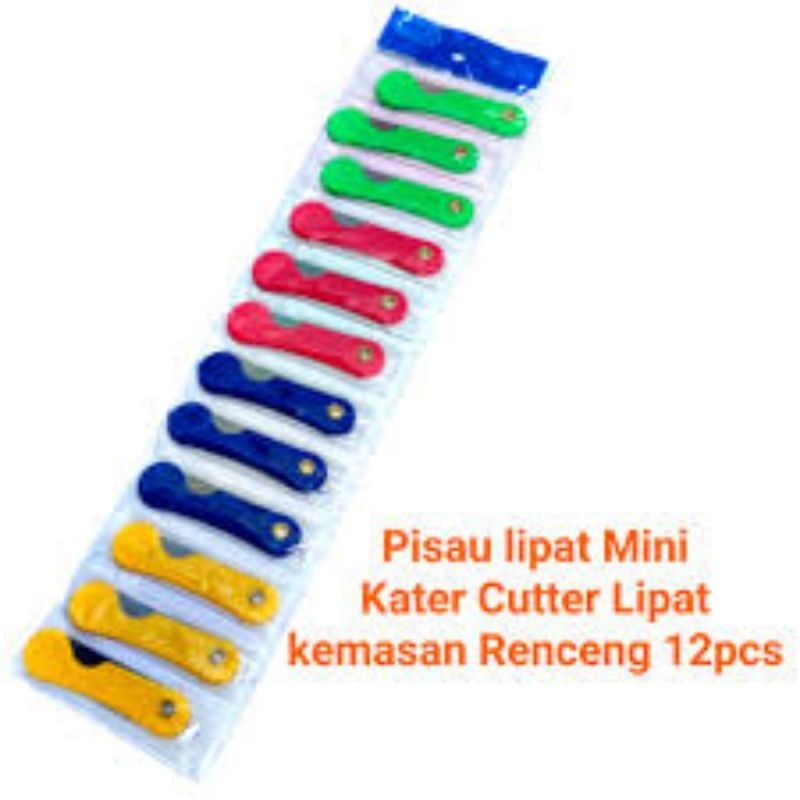 

1 pcs Pisau lipat kater lepit warna warni murah renceng