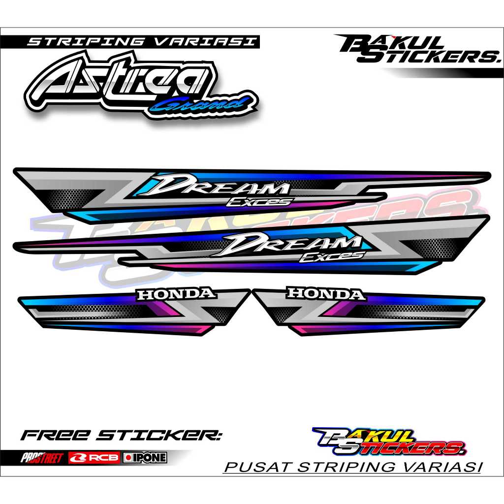 STRIPING VARIASI HONDA ASTREA GRAND / STICKER LIST VARIASI MOTOR HONDA ASTREA GRAND
