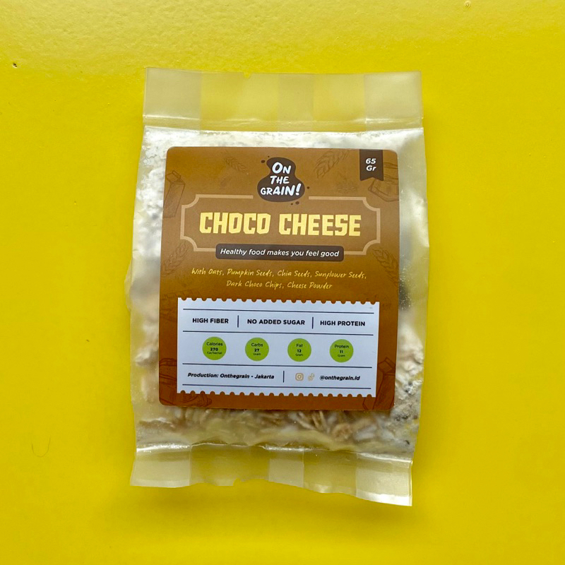 

CHOCO CHEESE OATS by On The Grain | Overnight / Instant Oat - Healthy Snack Breakfast Snack Muesli