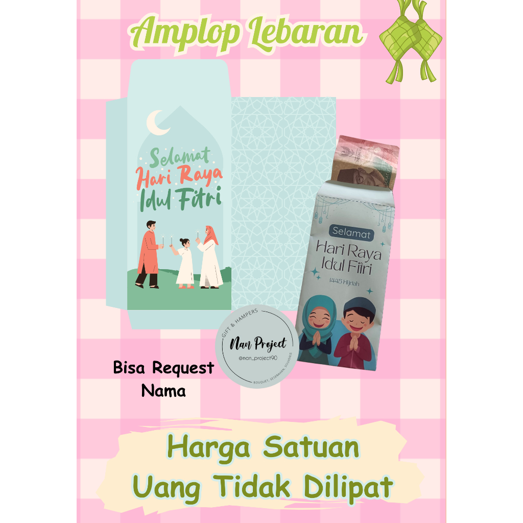 

Amplop Lebaran Custom Bisa Request Nama Di amplopnya Harga Satuan