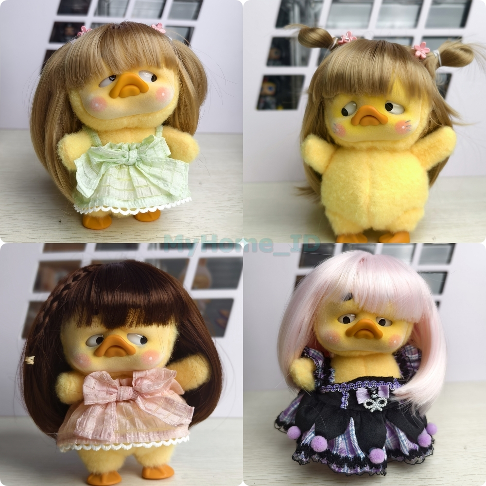 Upset Duck Wig  Doll Wig  Rambut Boneka Rambut Lurus Straight Hair  wig boneka Decorative Accessorie