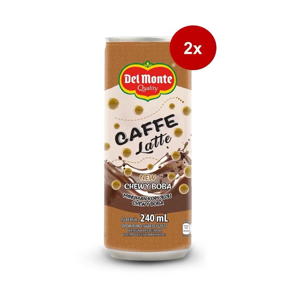 

Del Monte Caffè Latte Minuman Kopi Susu Chewy Boba 240 mL