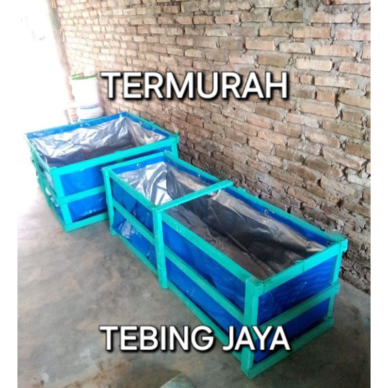 Terpal Kolam Ikan A5 300x200x50 / Kolam Terpal Petak Biru