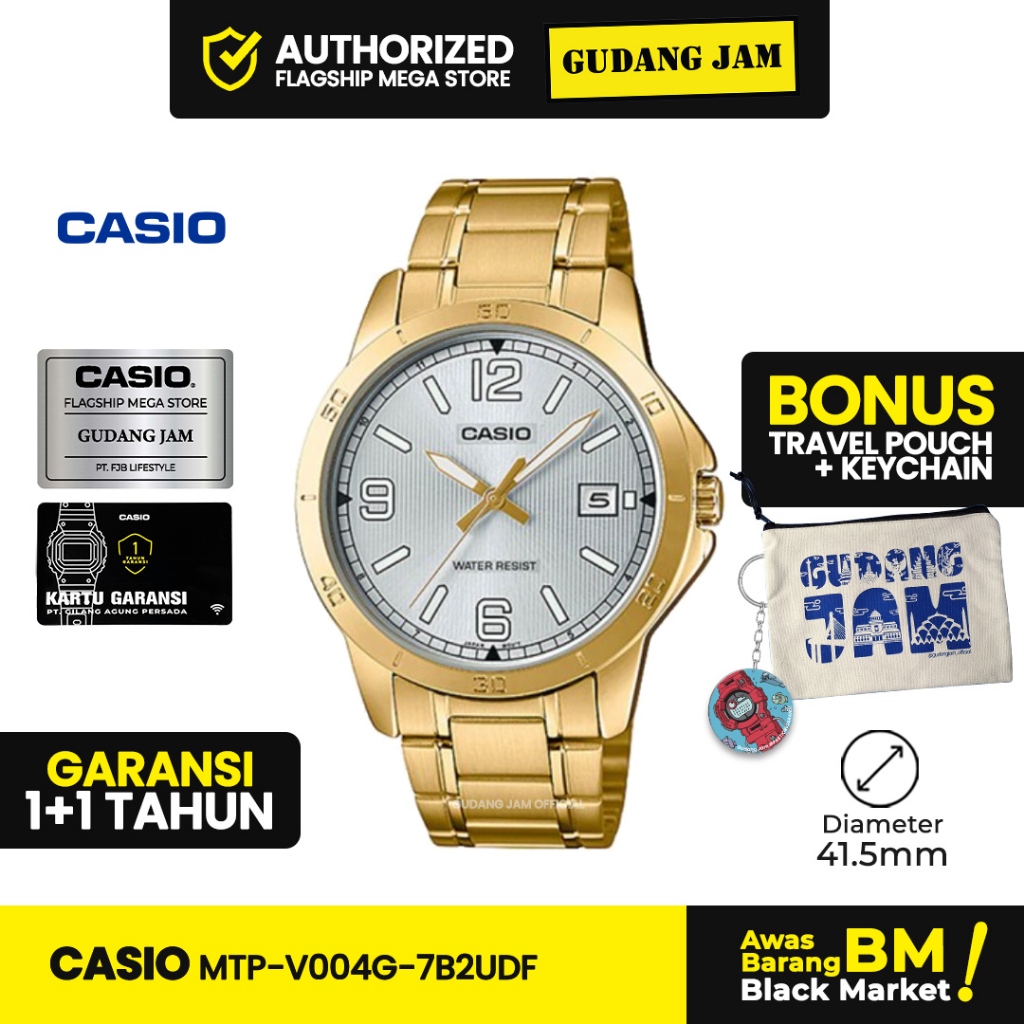 Jam Tangan Casio MTP-V004G-7B2UDF MTP-V004G MTP-V004 MTPV004G MTP V004G SLF