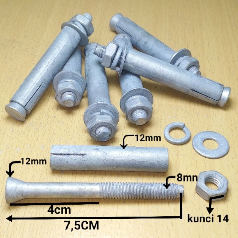 diynabolt m12x75 baut ramset beton m12 galvanis