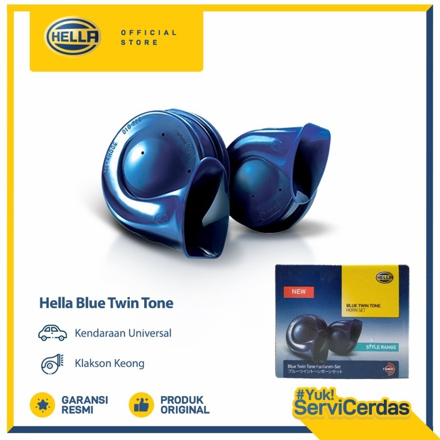 Klakson Mobil Keong Hella Blue Twin Tone 12V - Klakson mobil motor