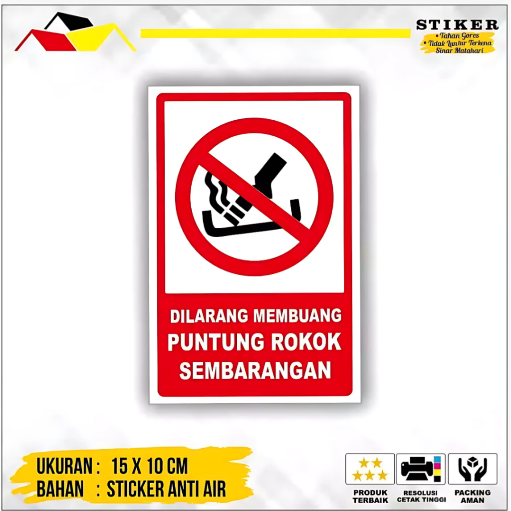 

STIKER DILARANG MEMBUANG PUNTUNG ROKOK SEMBARANGAN