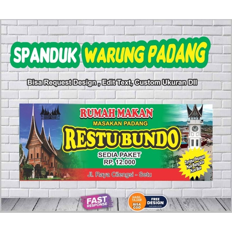 Baner / Spanduk Warung Padang Custom