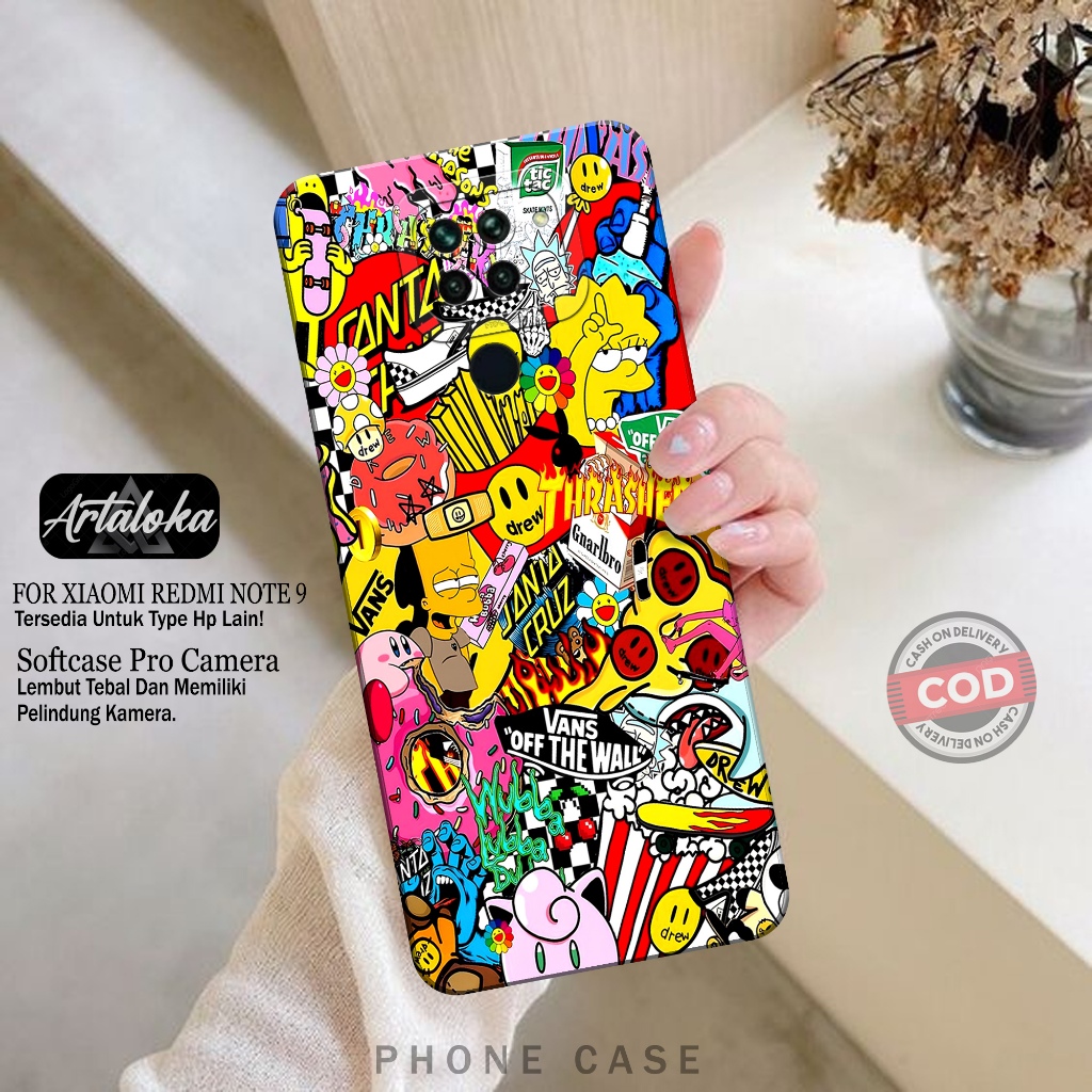 Softcase Hp Xiaomi Redmi Note 9 Fashion Case Branded Case Xiaomi Redmi Note 9 Silikon TPU Pro Camera