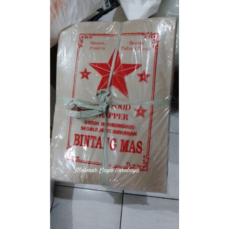 (200 lembar) Kertas Nasi Coklat/Kertas Bungkus Nasi/Kertas Minyak Coklat
