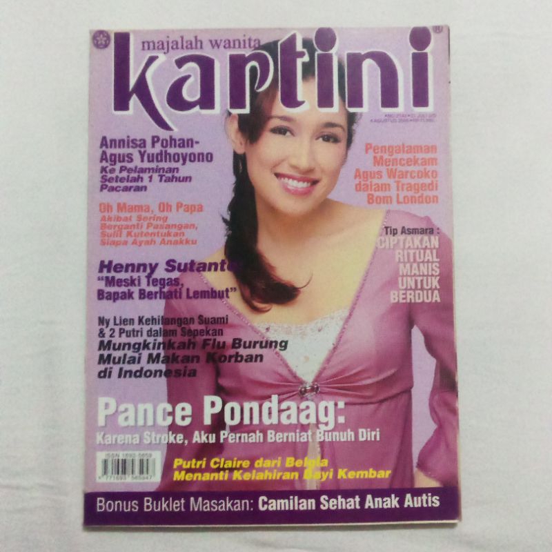 Majalah Kartini Cover Ferra Rahmi - Agustus 2005