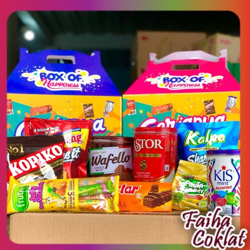 

Paket Hamper Hampers Mayora Box Happiness Hapines Faiha Coklat Parcel Murah Coklat