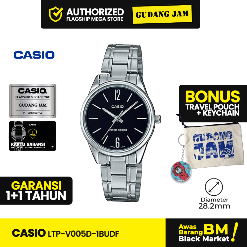 Jam Tangan Casio LTP-V005D-1BUDF LTP-V005D LTP-V005 LTPV005D LTP V005D