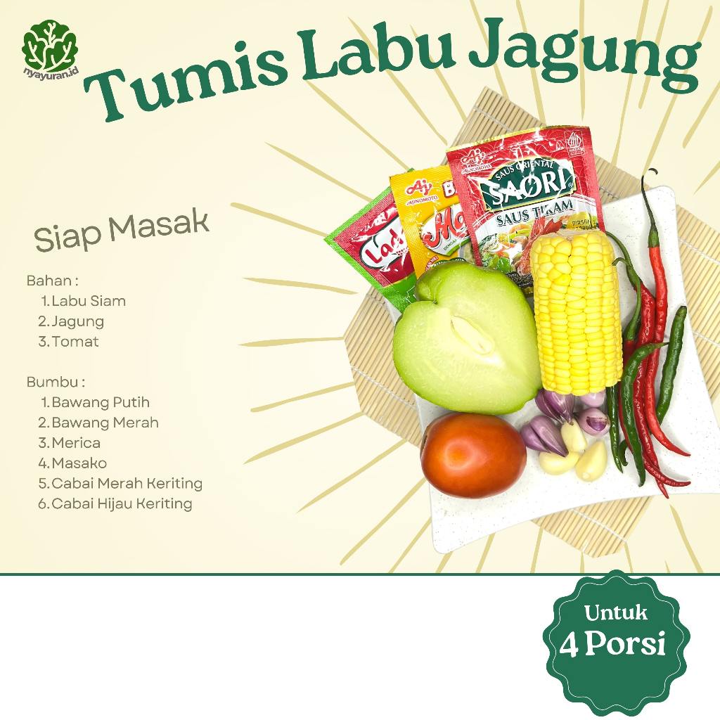 

Paket Tumis Labu Jagung Siap Masak
