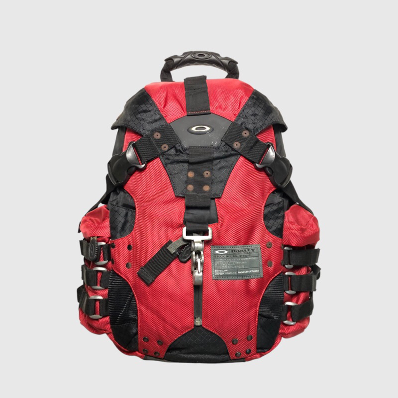 Oakley Vintage Y2K Gorpcore Tactical Factory Pilot Backpack Red Black