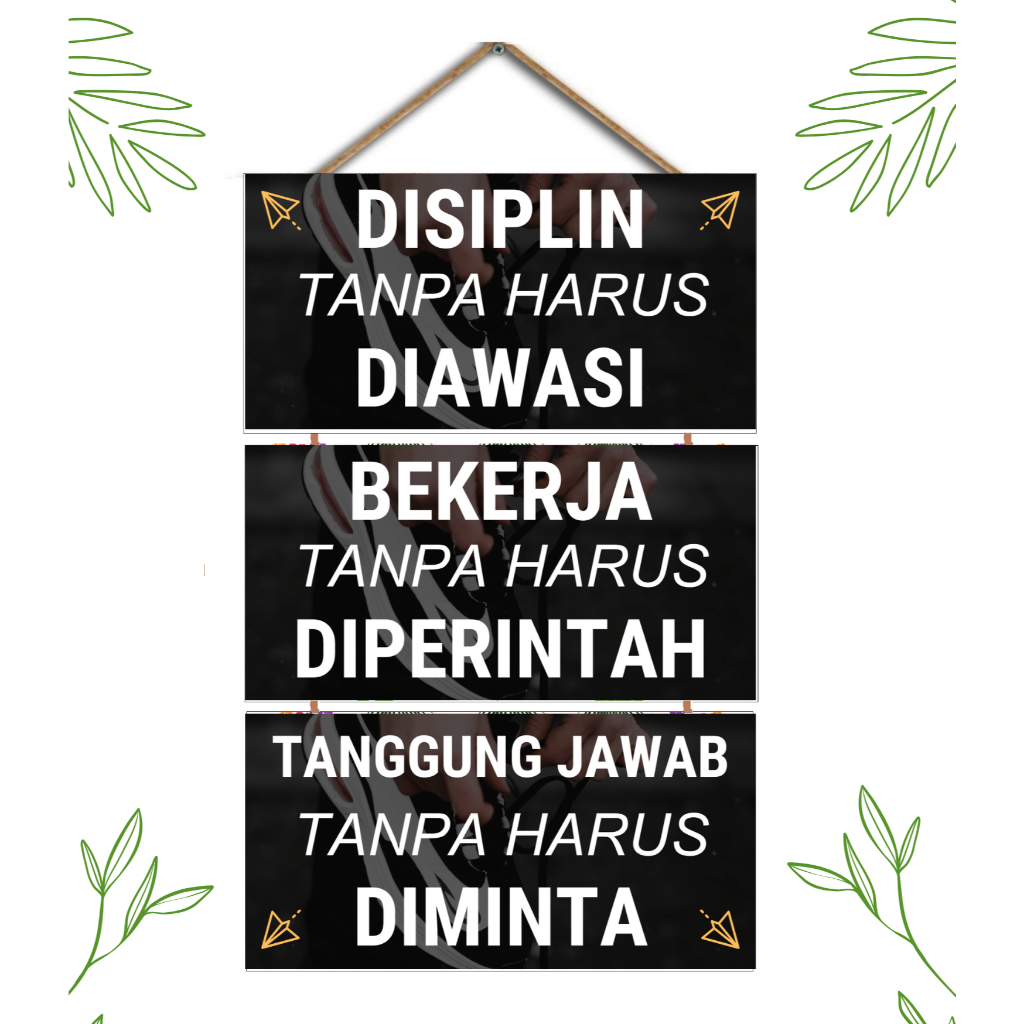 Hiasan dinding kata-kata MOTIVASI model gantung