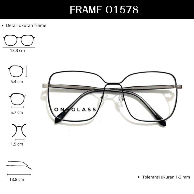 𝗢𝗻𝗲𝗴𝗹𝗮𝘀𝘀 - Frame Kacamata O1578 Perempuan