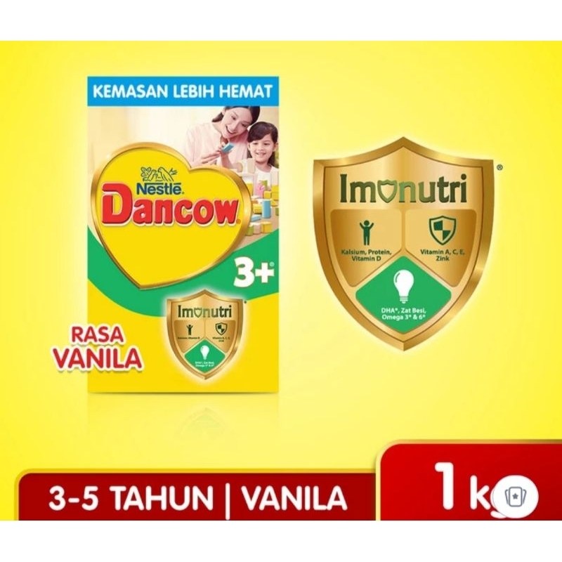

Dancow 3+ ukuran 1kg, exp masih lama, barang baru dan tersegel