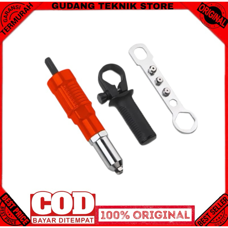 ADAPTOR TANG RIVET MESIN BOR ADAPTOR BOR PAKU KELING RIVET GUN ADAPTOR