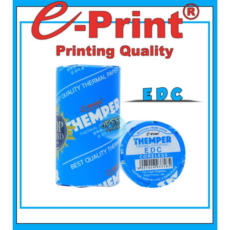 

EPRINT KERTAS THERMAL THEMPER EDC 1 Pack isi 10 Rolll