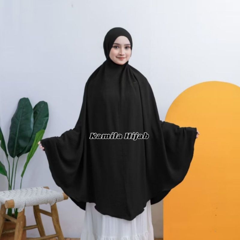 (COD) BERGO JUMBO 4XL SYAR'I JERSEY PREMIUM XXXXL HAJI UMROH Hijab Instan Bisa Dipakai Atasan Sholat