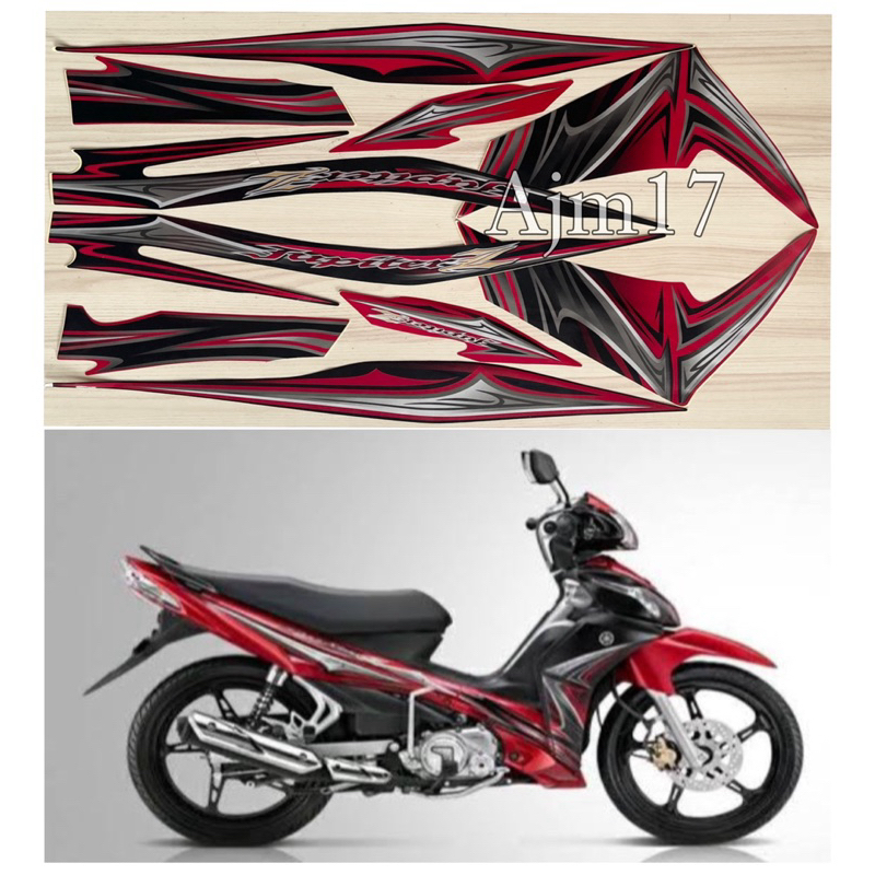 STIKER STRIPING MOTOR JUPITER Z 2011 MERAH