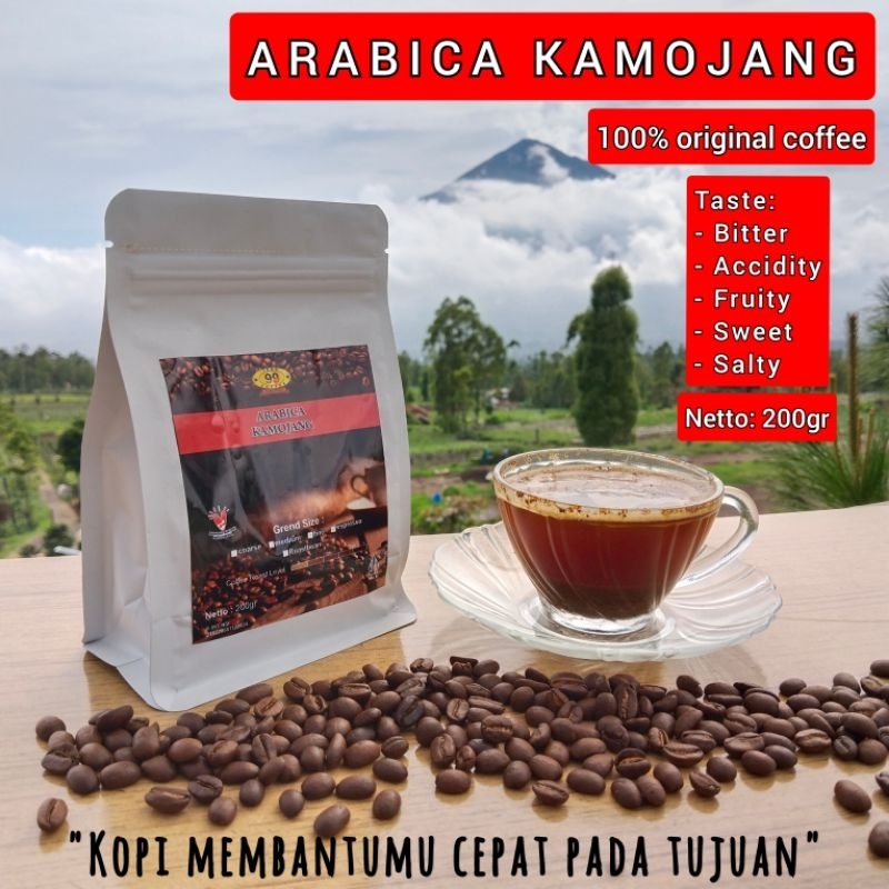 

Biji Kopi Bubuk. NATURAL ARABICA KAMOJANG 200gr. 100% Original Coffee. Kopi Asli.