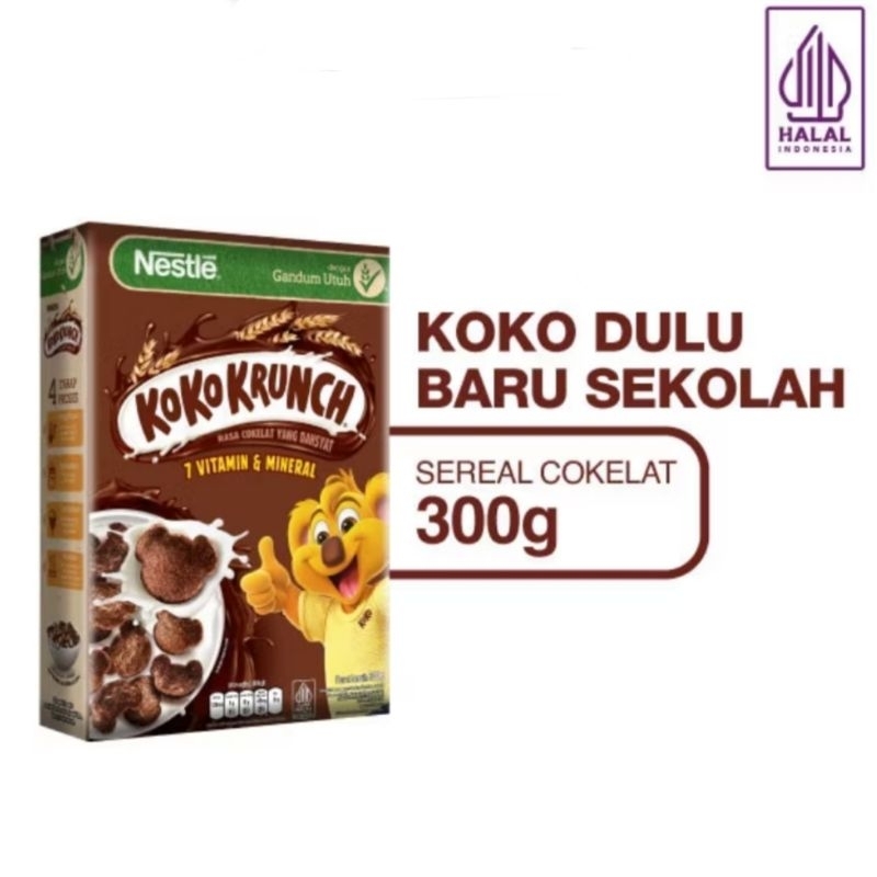 

nestle koko krunch 300 gram kemasan jumbo sereal gandum utuh coklat termurah