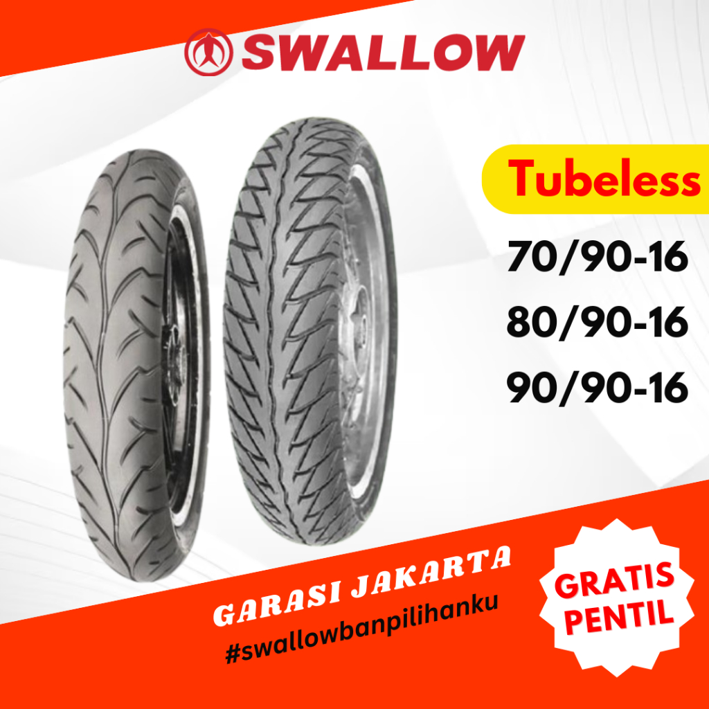 Ban luar motor ring 16 tubeless swallow ring 16 70 80 90 skywave nouvo skydrive