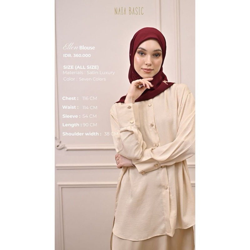 PRELOVED NAIA BASIC ELLEN BLOUSE - CREAM