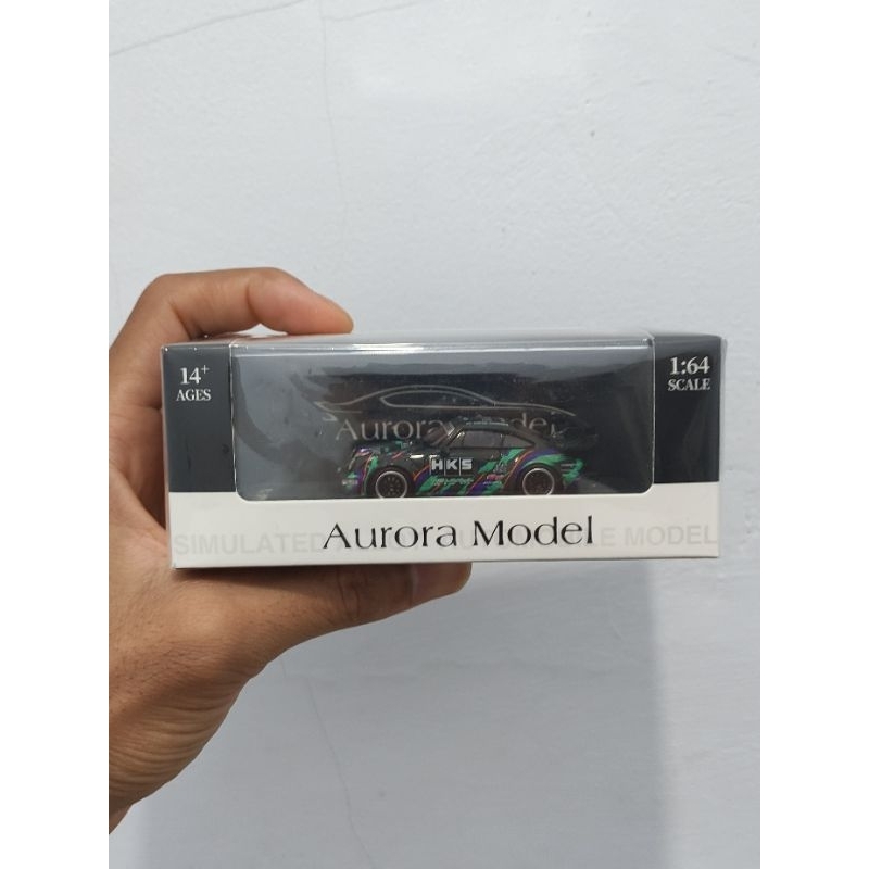 Time Micro Porsche RWB 964 HKS Japan GT Wing Limited Edition Aurora Model