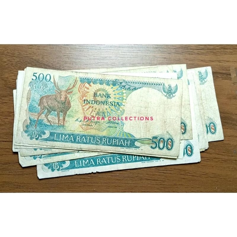 uang 500 rupiah kijang / rusa tahun 1988 sesuai foto
