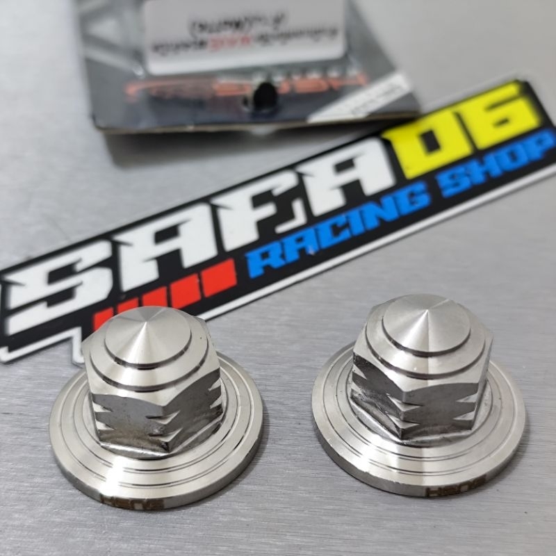 SEPASANG MUR SHCOK BREAKER BELAKANG MUR 14 RX KING SUPRA WAVE MODEL CNC PYRAMID ORIGINAL PROBOLT STA