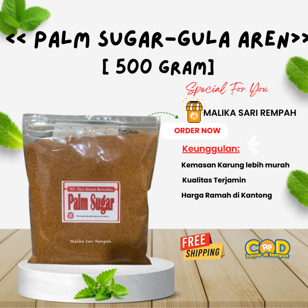 

Palm Sugar Bubuk [ 500 gram] - Gula Aren Organik