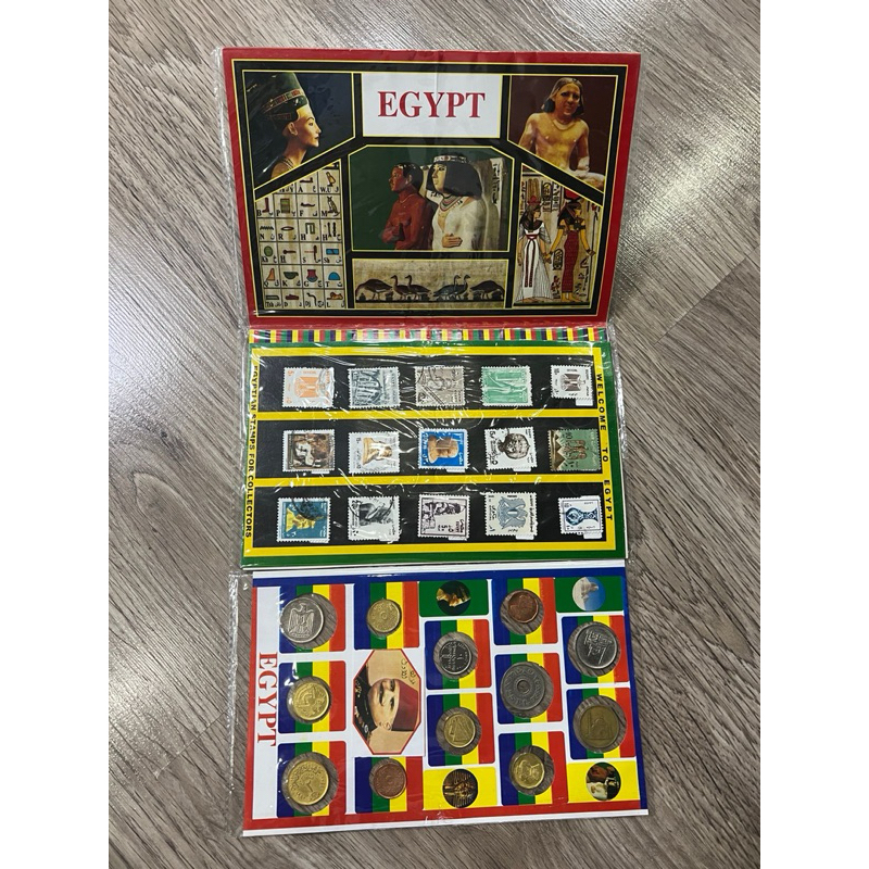 

Egyptian stamps and coins for collector, perangko, dan koin mesir