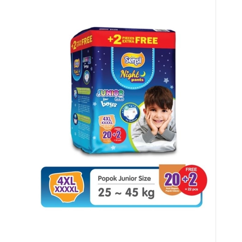 Sensi Junior Night Pants gor Boys 4XL Isi 20+2
