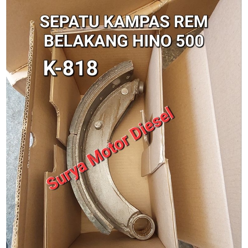 BRAKE SHOE SEPATU KAMPAS REM BELAKANG HINO 500 KGW K-818
