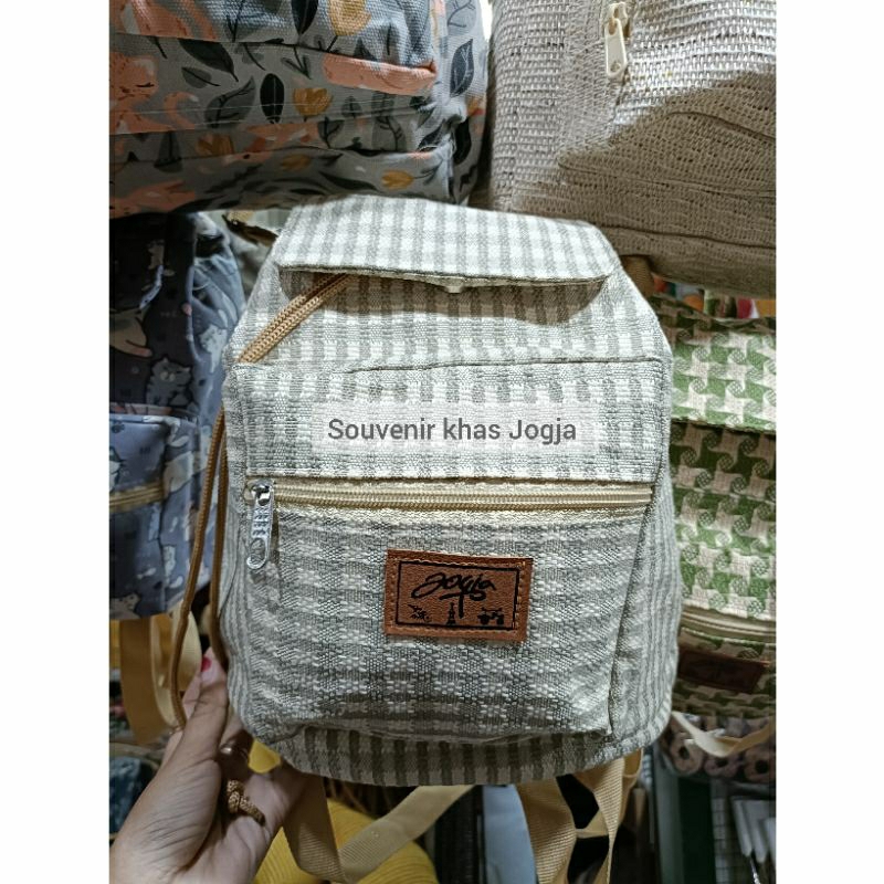 Tas ransel goni jogja termurah|| tas ransel serut|| tas oleh-oleh khas jogja (BISA COD)